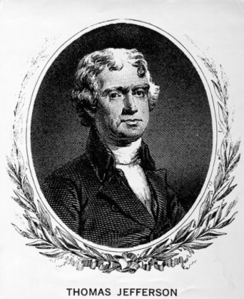 Portrait of Thomas Jefferson   engraving Poster Print - Item # VARSAL2556491