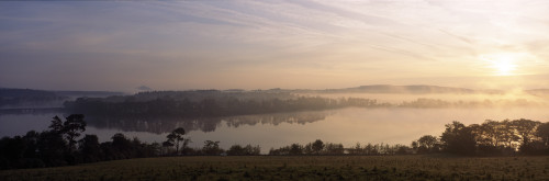 Morning Mist Over Vartry Lake, County Wicklow, Ireland PosterPrint - Item # VARDPI1853523