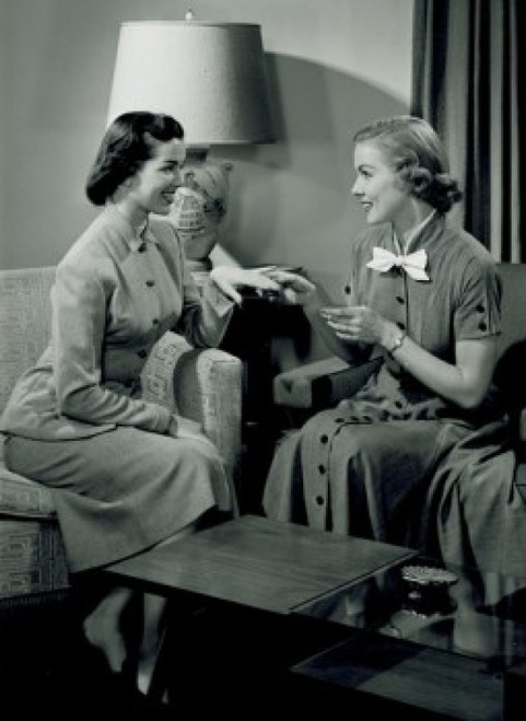 Two women talking in living room Poster Print - Item # VARSAL255418639