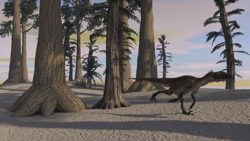 Utahraptor in a prehistoric environment Poster Print - Item # VARPSTKVA600681P
