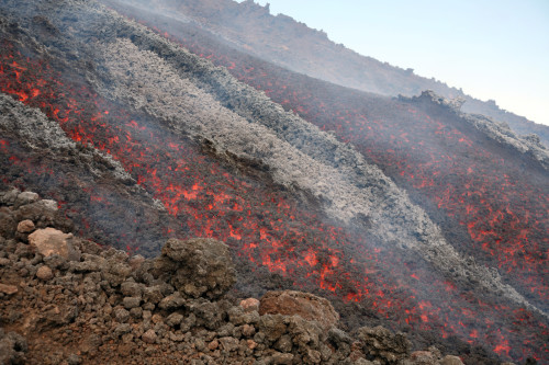 November 2006 - Lava flow during eruption of Mount Etna volcano, Sicily, Italy Poster Print - Item # VARPSTRRS300119S