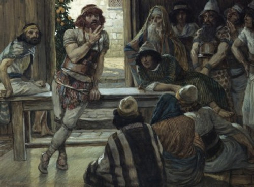 Samson Puts Forth a Riddle   James J. Tissot   Jewish Museum  New York Poster Print - Item # VARSAL999497