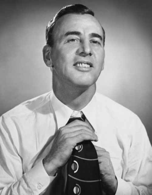 Portrait of a mature man adjusting his tie Poster Print - Item # VARSAL25512512A