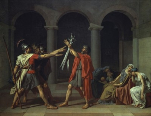Oath of the Horatii  1784   Jacques-Louis David   Oil on canvas  Musee du Louvre  Paris Poster Print - Item # VARSAL1158922