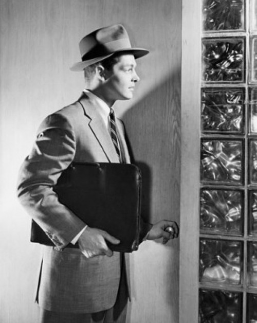 Side profile of businessman holding briefcase Poster Print - Item # VARSAL2554870