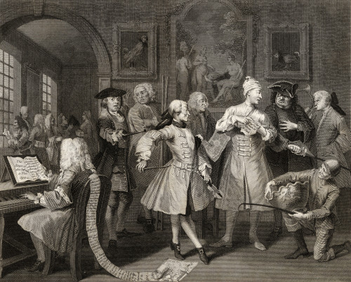 The Rakes Progress Surrounded By Artists And Professors From The Original Picture By Hogarth From The Works Of Hogarth Published London 1833 PosterPrint - Item # VARDPI1861974