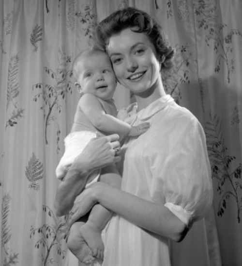 Portrait of mother and baby cheek to cheek Poster Print - Item # VARSAL2559849A