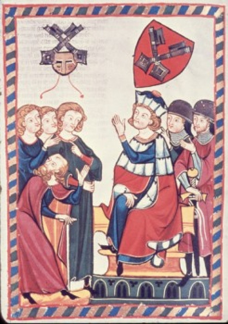 Manness Scroll: The Lord of Regensburg   illuminated manuscript   Austria   Heidelenberg Poster Print - Item # VARSAL9003809