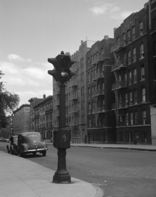 USA  Empty street with street light and parked cars Poster Print - Item # VARSAL255418457 USA  Empty street with street light and parked cars Poster Print - Item # VARSAL255418457