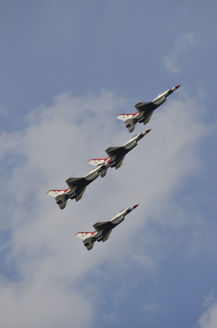 The United States Air Force Thunderbirds demonstration squadron fly in formation over Lakeland, Florida Poster Print - Item # VARPSTSTK105481M
