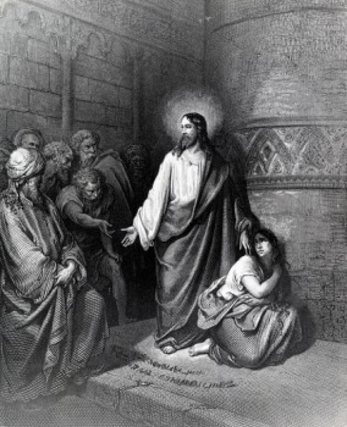 Adulterous Woman by Gustave Dore  illustration  Poster Print - Item # VARSAL9953541