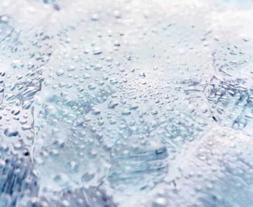 Close up of water droplets on lavender glass Poster Print by Panoramic Images (24 x 20) - Item # PPI118012