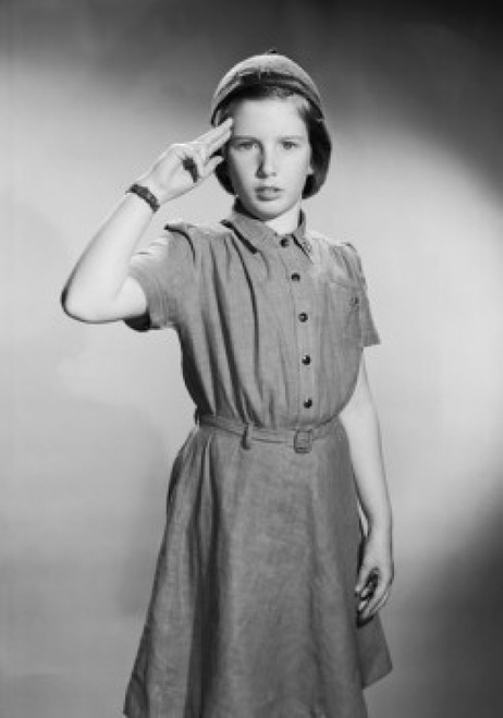 Girl scout saluting Poster Print - Item # VARSAL255418756