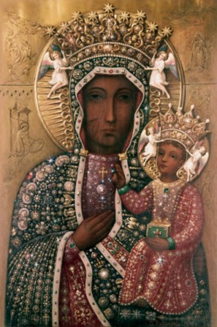 Black Madonna of Czestochowa  Icons  Jewels and precious stones Poster Print - Item # VARSAL900100299