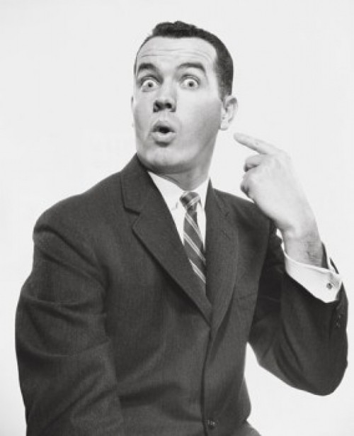 Portrait of a businessman pointing at himself Poster Print - Item # VARSAL25511876