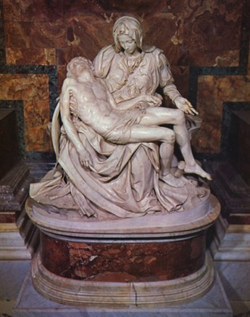 The Pieta C.1498 Michelangelo Buonarroti Marble Sculpture St. Peter's Basilica  Vatican City Poster Print - Item # VARSAL995145