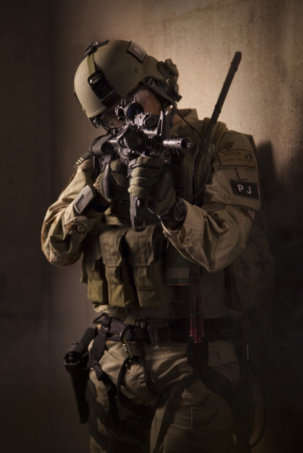 U.S. Air Force CSAR parajumper armed with an automatic rifle Poster Print - Item # VARPSTTWE300023M