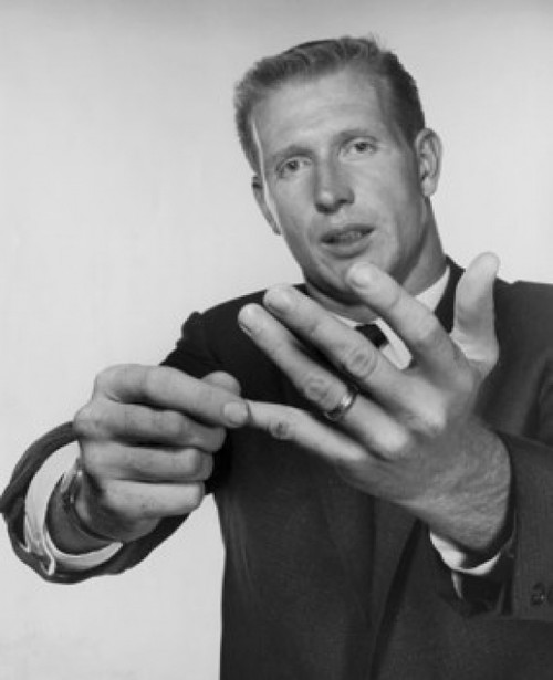 Portrait of mid adult businessman gesturing Poster Print - Item # VARSAL25548169