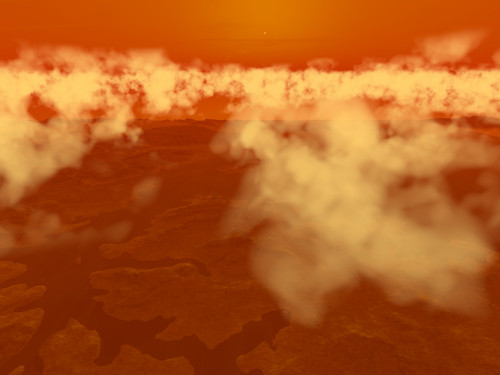 Artist's concept of methane clouds over Titan's south pole Poster Print - Item # VARPSTWMY100103S