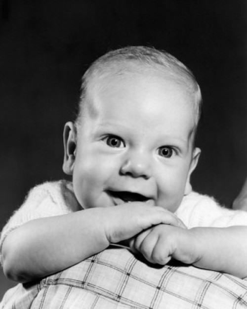 Portrait of baby boy smiling Poster Print - Item # VARSAL2559469B