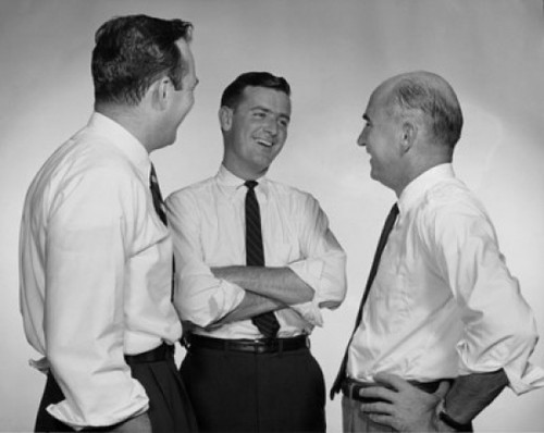 Three businessmen talking Poster Print - Item # VARSAL25548020