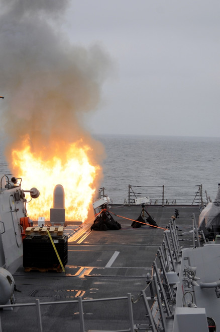 A tomahawk missile launch aboard USS Sterett Poster Print - Item # VARPSTSTK104198M