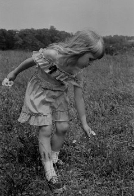 Girl picking up wildflowers Poster Print - Item # VARSAL255424321