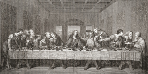 The Last Supper After Leonardo Da Vinci. From Histoire Des Peintres, ?Cole Florentine, Published 1876 PosterPrint - Item # VARDPI2334309