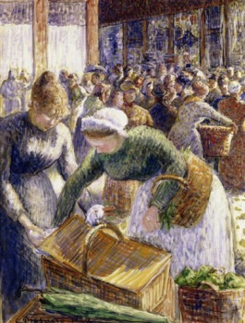 Market at Pontoise  Paris   Camille Pissarro Poster Print - Item # VARSAL900116112