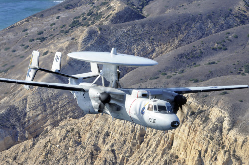 November 20, 2012 - An E-2C Hawkeye aircraft flies over the Pacific Ocean near Ventura, California Poster Print - Item # VARPSTSTK106698M