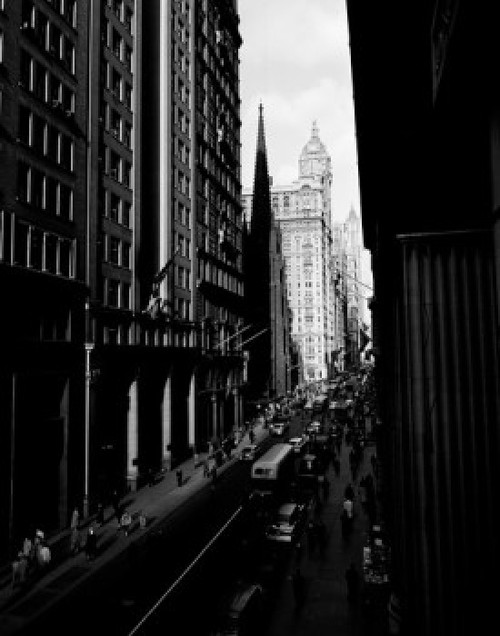 USA  New York  Manhattan  high angle view of street traffic Poster Print - Item # VARSAL255416193