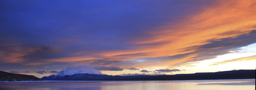 Sunset Over Teslin Lake And Dawson Peaks, Yukon PosterPrint - Item # VARDPI2040225