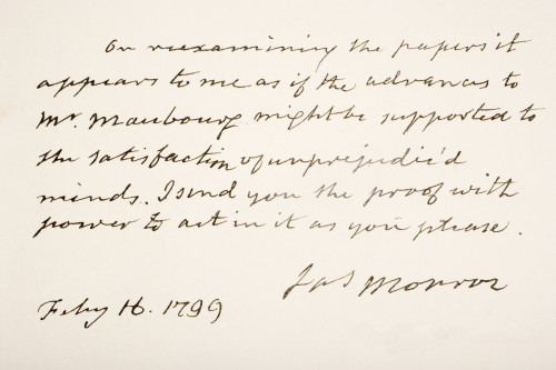 James Monroe, 1758 - 1831. Fifth President Of The United States Of America. Hand Writing Sample. PosterPrint - Item # VARDPI1958278