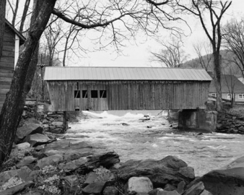 Covered bridge across a river  Tunbridge  Vermont  USA Poster Print - Item # VARSAL25532529