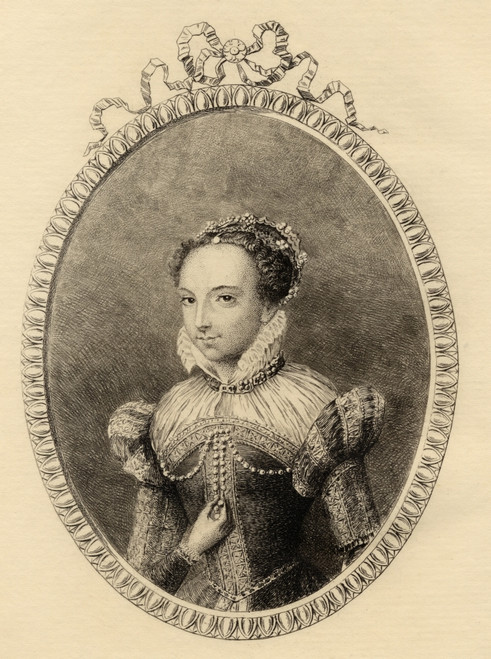 Catherine De Medici. Born Caterina Maria Romola De Medici. Queen Of France 1519-189. Wife Of Henry Ii. Etching By Mercier. From The Book _ Lady Jackson?S Works, Vi. The Court Of France, Ii? Published London 1899. PosterPrint - Item # VARDPI1858258