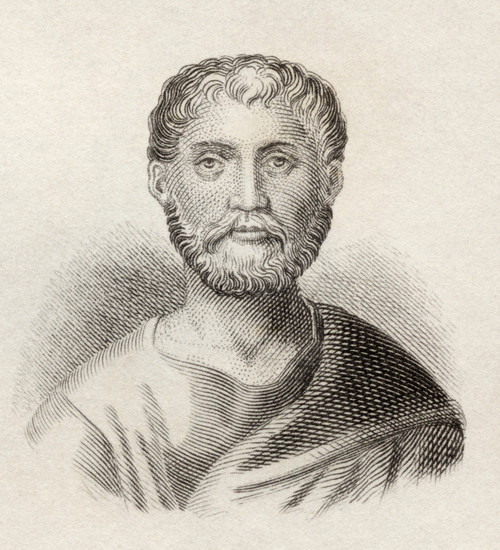 Publius Terentius Afer C. 195/185 To 159 Bc. Ancient Roman Playwright. Known In English As Terence. From Crabb's Historical Dictionary Published 1825. PosterPrint - Item # VARDPI1905830