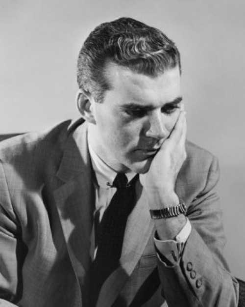 Close-up of a businessman thinking Poster Print - Item # VARSAL25511767