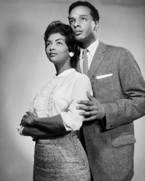 Side profile of young couple standing together Poster Print - Item # VARSAL2554294