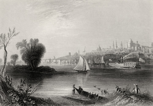 Albany New York Usa In The 19Th Century. Engraved By C Cousen After W H Bartlett PosterPrint - Item # VARDPI1839415