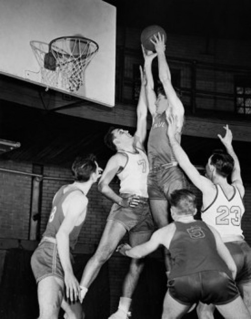 Group of basketball players playing basketball Poster Print - Item # VARSAL2556301