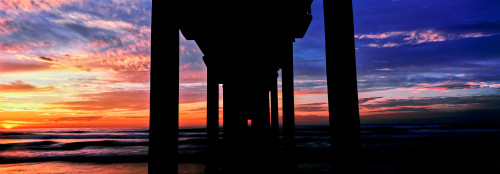 Pier on beach at sunset, La Jolla, San Diego, California, USA Poster Print - Item # VARPPI165968