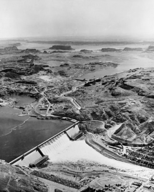 High angle view of a dam  Grand Coulee Dam  Columbia River  Washington State  USA Poster Print - Item # VARSAL25537614