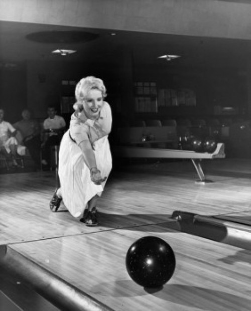 Young adult woman bowling Poster Print - Item # VARSAL2556079