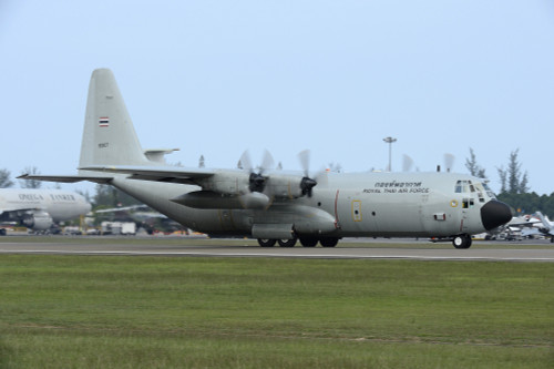 March 26, 2013 - A C-130J Super Hercules of the Royal Thai Air Force landing at Langkawi Airport, Malaysia Poster Print - Item # VARPSTRGU100031M
