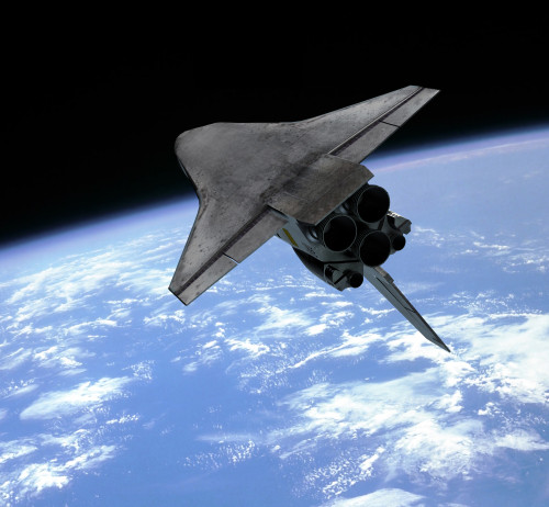 Artist's concept of a space shuttle entering Earth orbit Poster Print - Item # VARPSTWMY100094S