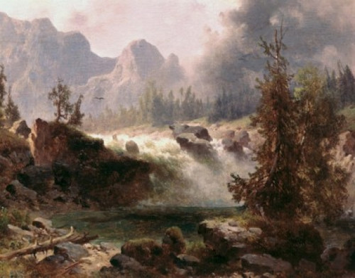 Rocky Mountain Stream  Albert Bierstadt Poster Print - Item # VARSAL9004118