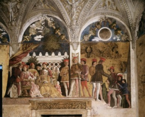 Bedroom of the Wife: North Wall -The Court       Andrea Mantegna  Fresco   Palazzo Ducale  Mantua Poster Print - Item # VARSAL263361