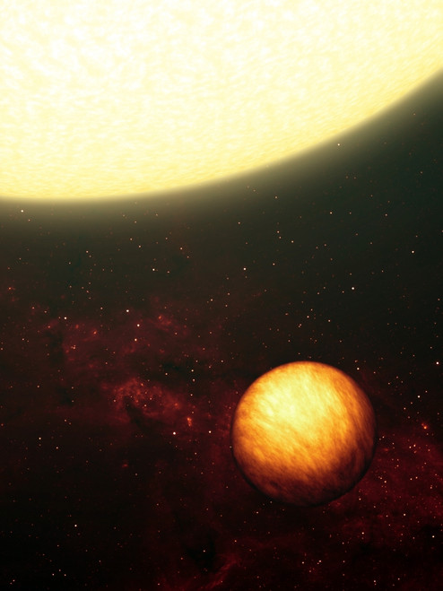 A Jupiter-like planet soaking up the scorching rays of its nearby sun Poster Print - Item # VARPSTSTK201456S
