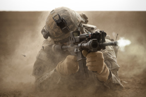 U.S. Army Ranger in Afghanistan combat scene Poster Print - Item # VARPSTTWE300056M