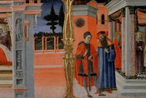 Stories Of The Virgin - Predella Detail Benvenuto di Giovanni Pinacoteca  Volterra  Italy Poster Print - Item # VARSAL263442